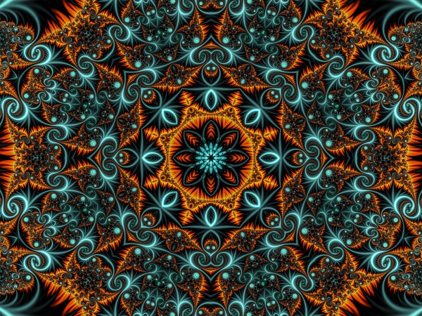 Orange Mandala by Deometry